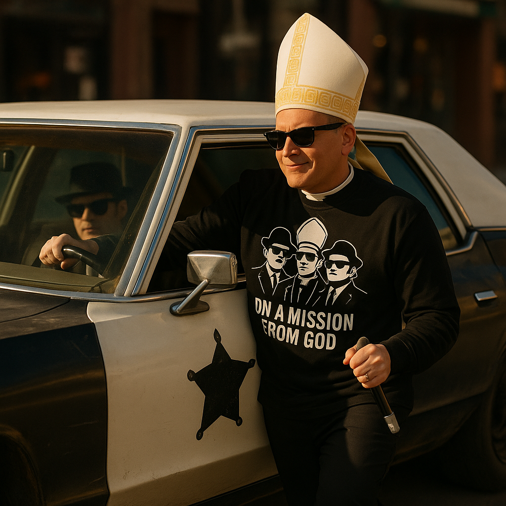 “On a Mission From God” Blues Brothers x Pope Tee