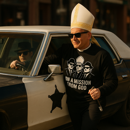 “On a Mission From God” Blues Brothers x Pope Tee