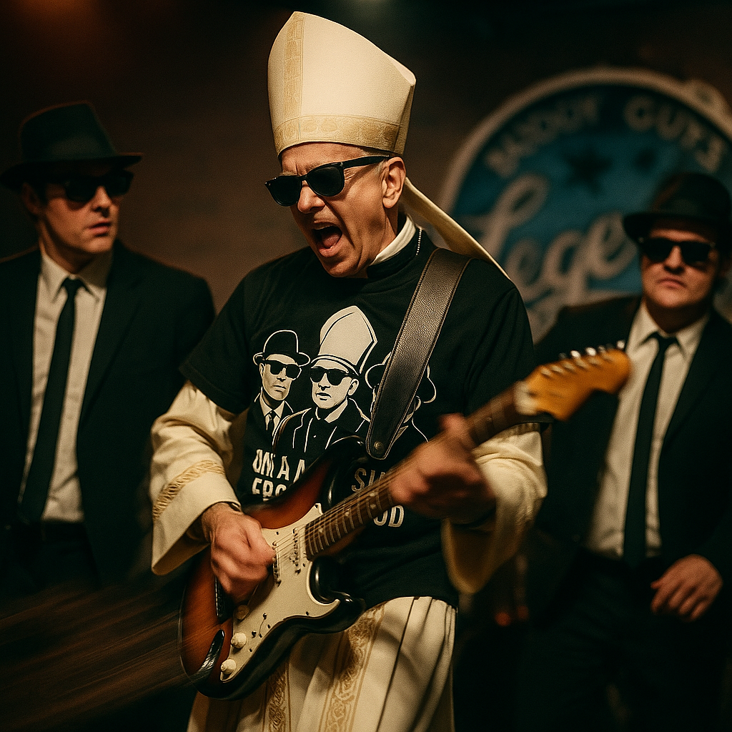 “On a Mission From God” Blues Brothers x Pope Tee