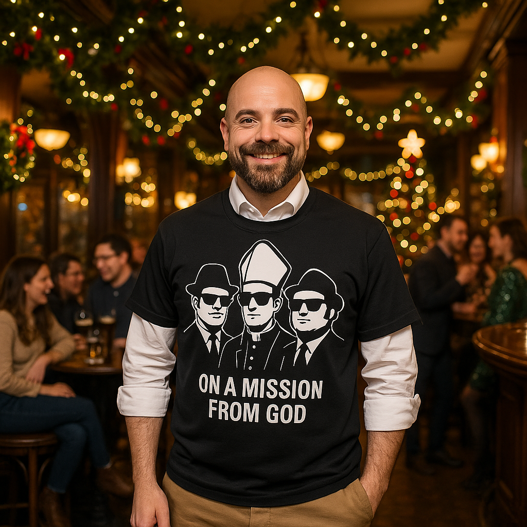 “On a Mission From God” Blues Brothers x Pope Tee